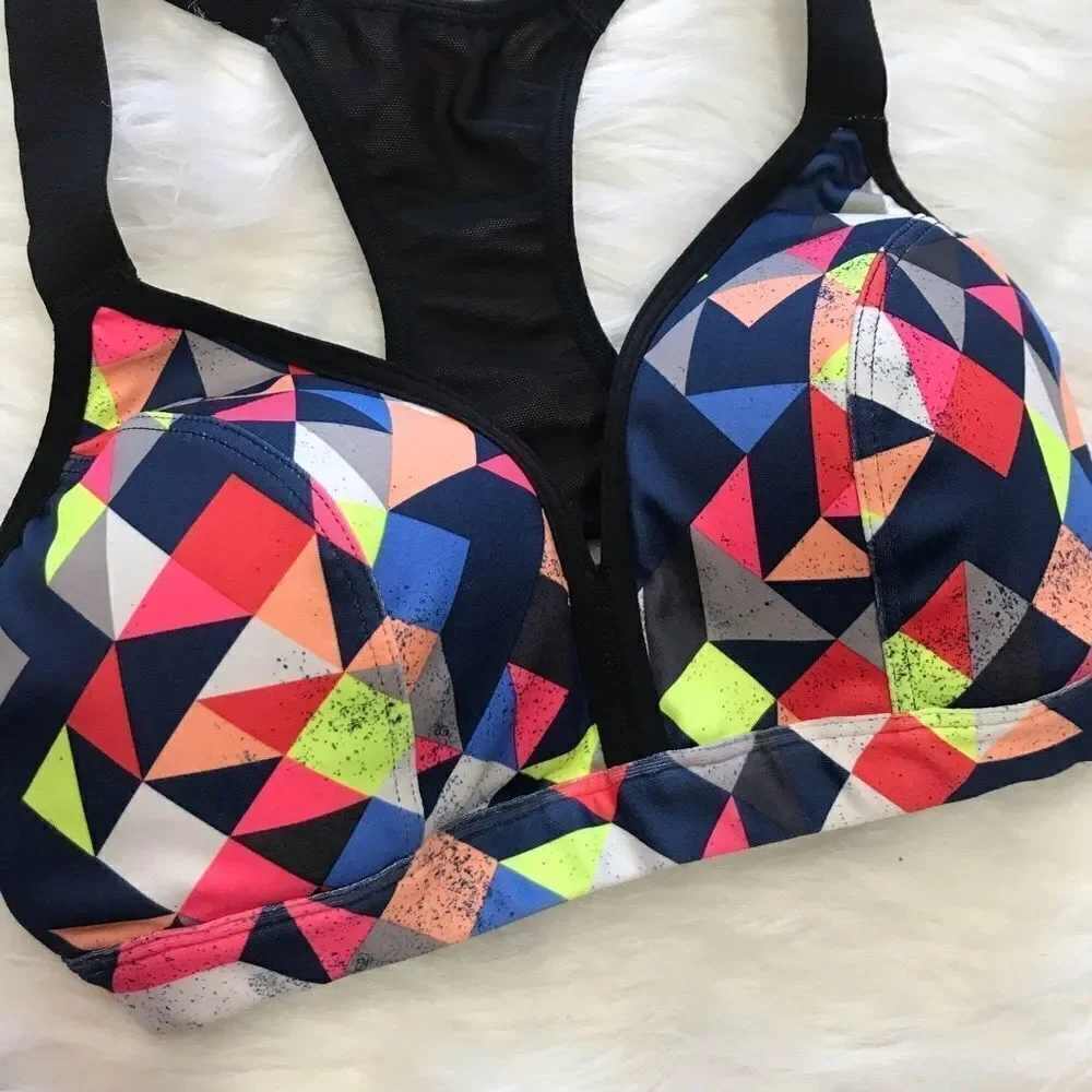 Maurice’s All in‎ Motion Sports Bra XS multicolored Strappy back